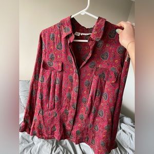 100% Silk Paisley Vintage Blouse